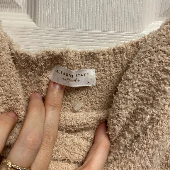 NWOT Altar’d State Intimates Fuzzy Neutral Tube Top Size XL - Picture 4 of 4